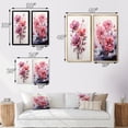 thumbnail image 4 of Designart "Simplicity in Bloom Pink Minimalist Delight I" Minimalism Wall Art Set Of 2 - Pink Floral Canvas Set For Living Room Decor, 4 of 7