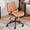 Brown, variant on Home Office Desk Chair, Ergonomic Desk Chair with Adjustable Height Mid Back, Armless 360 Swivel Computer Chair with Silent Rubber Wheels, Black Leather