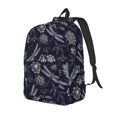 thumbnail image 1 of Balery Wildflowers And Dragonflies Mochila Clásica Impresa Básica para Viaje, Mochila Escolar Resistente al Agua, Mochila de Lona con Correas Ajustables-Medium, 1 of 5
