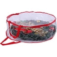 thumbnail image 1 of Christmas Storage Container Christmas Wreath Storage Including Holiday Wreath Storage Bracket Zipper Christmas Storage Strap Durable Handle (A, 61x20cm), 1 of 6