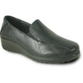 thumbnail image 1 of Kozi Soulier Mocassin Décontracté Confortable pour Femmes à Enfiler OY5319 avec Bout Rond Moc et Goussets Doubles Noirs, 1 of 8