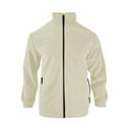 thumbnail image 3 of Iugvhana Sherpa Fleece Jackets for Men Full Zipper Stand Collar Winter Warm Thicken Fluffy Fuzzy Jacket with Zip Pocket White L, 3 of 7