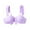 Purple, variant on GEWSEY Solid color Bikini Top Only for Women Bow Decor Ruffle Straps Lace up Swimsuit No Bottom (Purple, L)