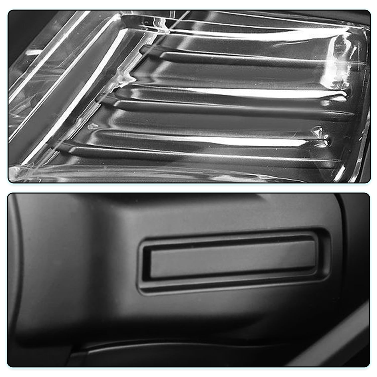 For 2011-2015 Ford Explorer Halogen Black Housing Projector Headlights Pair