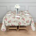 thumbnail image 3 of Pioneer Flower Floral Print Pattern Square Tablecloth, Waterproof Wipeable Spillproof Washable Table Cover for Home Kitchen Party Decor, 42"x42", 3 of 6