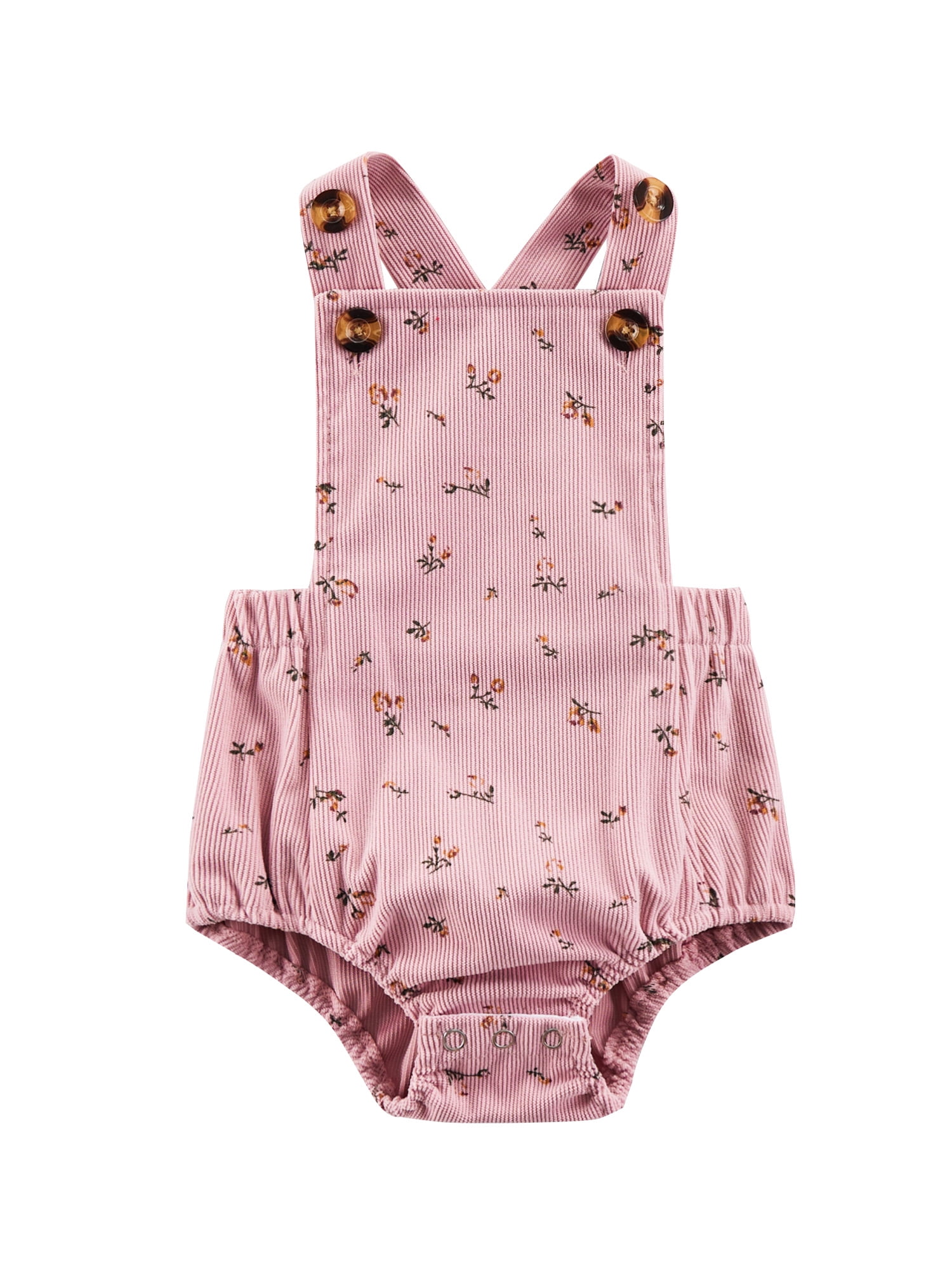 L&ieserram Newborn Baby Girl Bodysuit One Piece Sun Print Toddler Baby Suspender Outfits Summer Clothing for Infant Girl