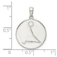 thumbnail image 2 of 925 Sterling Silver and Cubic Zirconia Pisces Zodiac Pendant Necklace 20.75x18.73mm Wide 1.4mm Thick Pendant for Women, 2 of 2
