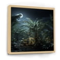 thumbnail image 2 of Designart "Moonlit Forest Of Palms II" Plants Floater Framed Wall Art Prints, 2 of 5