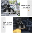 thumbnail image 4 of Lámpara solar para granero Diyel RZSR007, LED negra, 3000 K, para exteriores, 4 of 9