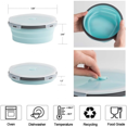 thumbnail image 2 of Lunfar Collapsible camping bowl Portable silicone bowl 1200ML, 2 of 5