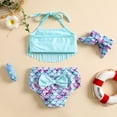 thumbnail image 6 of WIBACKER Newborn Baby Girl 3Pcs Bikini with Tassels Mermaid Bowknot Swimwear Toddler Bathing Suit, 6 of 13