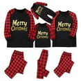 thumbnail image 4 of Odeerbi Christmas Pajamas for Family Plaid Holiday Long Sleeve Family Christmas Pajamas Matching Sets Mom Fashion Casual Plaid Print Tops Pants Sleepwear Family Matching PJs Set Black, 4 of 4