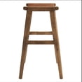 thumbnail image 4 of Bar Stool Chair Barstool, Set of 2, Walnut Brown, Faux Vinyl Leather, Wood, Pub Cafe Bistro Dining Kitchen Hospitality Restaurant, Modern Contemporary HB36076, 4 of 10