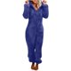 thumbnail image 1 of Pijama Augper de manga larga para mujer, mono de peluche con capucha, informal, cálido, para invierno, 1 of 6