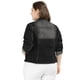 thumbnail image 5 of ChaqueDe MezclilDeshilachaCon Frente Lavado Clásico PaMujer De TalGrande Negro 4X, 5 of 6