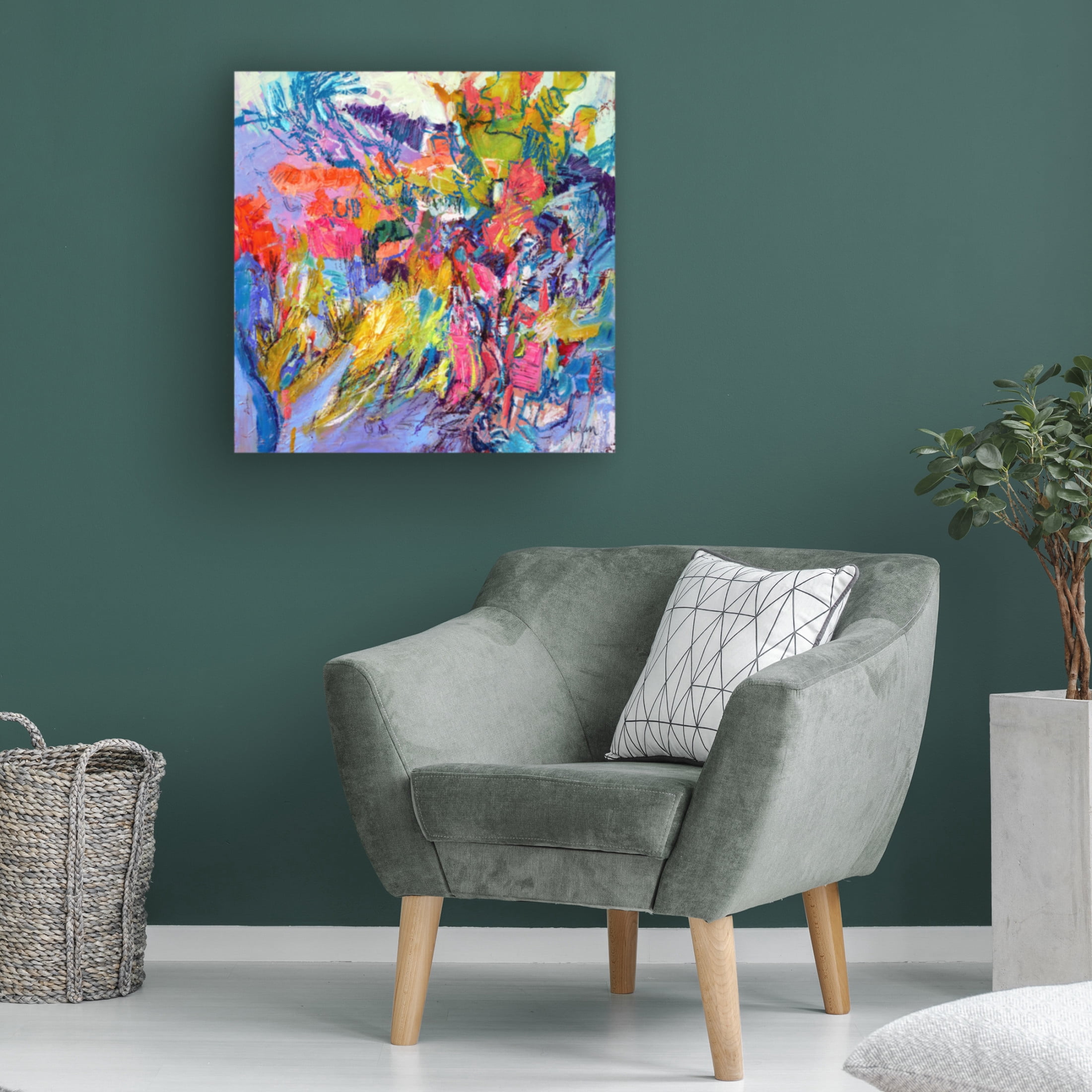 Canvas Wall Art - Dorothy Fagan ' Deepinthemeadowii' Wall Art for Living Room, Bedroom, or Office Décor by Trademark Fine Art - 14 x 14 Inches