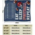 thumbnail image 5 of Football Blanket Football Throw Blanket Football Gifts and Decor Sports Blanket for Boys Men Girls Women Kids Adults Soft Warm Cozy Fleece Blanket for Couch Sofa \u200bBed 80"x60", 5 of 6