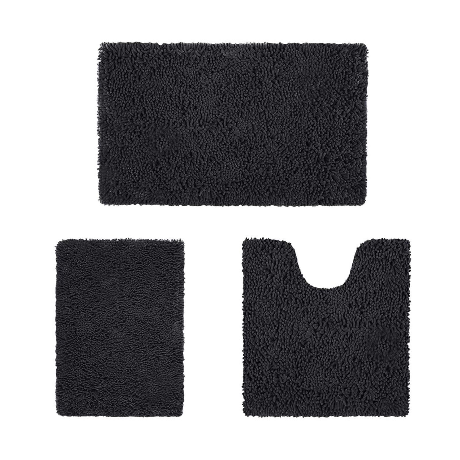 Tripumer 3 Pieces Bathroom Rugs Set Ultra Soft Non Slip and Absorbent
