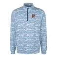 thumbnail image 2 of Men's Cutter & Buck Light Blue Portland Sea Dogs Traverse Camo Print Stretch Quarter-Zip Pullover Top, 2 of 3