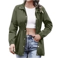thumbnail image 2 of Black*Friday ChaoHeng Fall Clothing for Women 2025 Women's Solid Color Zip Front Trench Coat,Mid Length Belted Jacket for Commute, 2 of 9