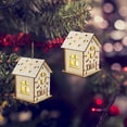 thumbnail image 4 of Christmas Tree Wooden House LED Light Santa Claus Snowman Elk Illuminated Cabin Decorations, 4 of 5