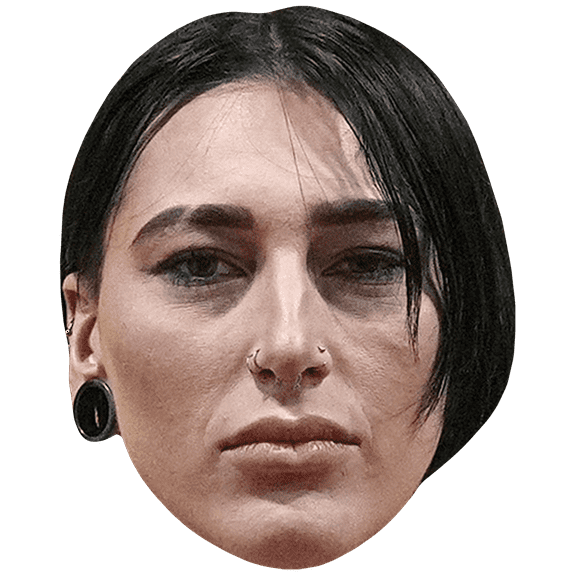 Demi Bennett (Serious) Celebrity Mask, Flat Card Face, Fancy Dress Mask