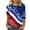 Style 2, variant on 4th of July Tops for Women Crewneck 3/4 Sleeve T Shirts American Flag Tunic Tops Loose Fit USA Patriotic Graphic Summer Tees S-2XL