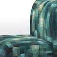 thumbnail image 4 of Designart "Green Strip Cubes Geometric Pattern" Upholstered Modern & Contemporary Accent Chair and Abstract Painting Arm Chair - Multiple Color & Pattern, 4 of 7