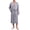Gray, variant on ZVNAΖH Men's Silky Satin Bathrobe with Embroidered Monogram, Long Sleeve Lightweight Kimono Robe with Pockets and Belt, M-4XL