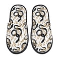 thumbnail image 1 of Fotbe Snake Pantuflas Peludas para Mujer con Estampado, Zapatillas de Peluche, Zapatos de Invierno para Casa, Uso Interior y Exterior-Medium, 1 of 8