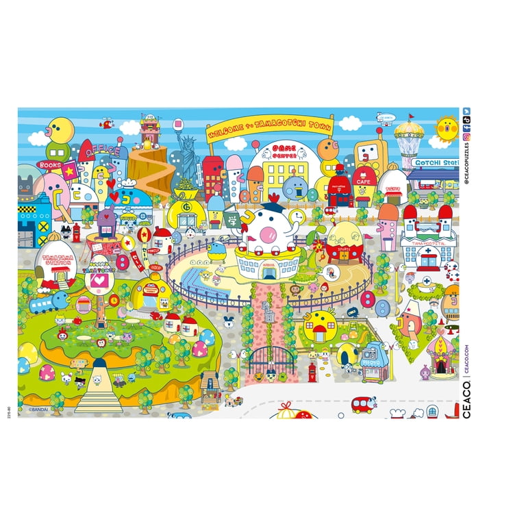 Ceaco Tamagotchi Town 300-PC Interlocking Jigsaw Puzzle for Adults
