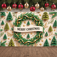thumbnail image 3 of Decorative Design Merry Christmas Banner Festive Theme Christmas Backdrop for Holiday Decoration Winter Celebration Indoor Decoration, 3 of 9