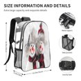 thumbnail image 4 of Rocae Christmas Snowman With Hat for 16inch Clear Backpack Transparent School Backpack for Women Men, Capacity Clear Bag for College, Travel, 4 of 7
