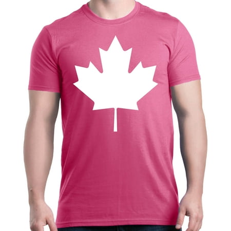 Shop4Ever Men's Canada White Leaf Proud Canadian Flag Graphic