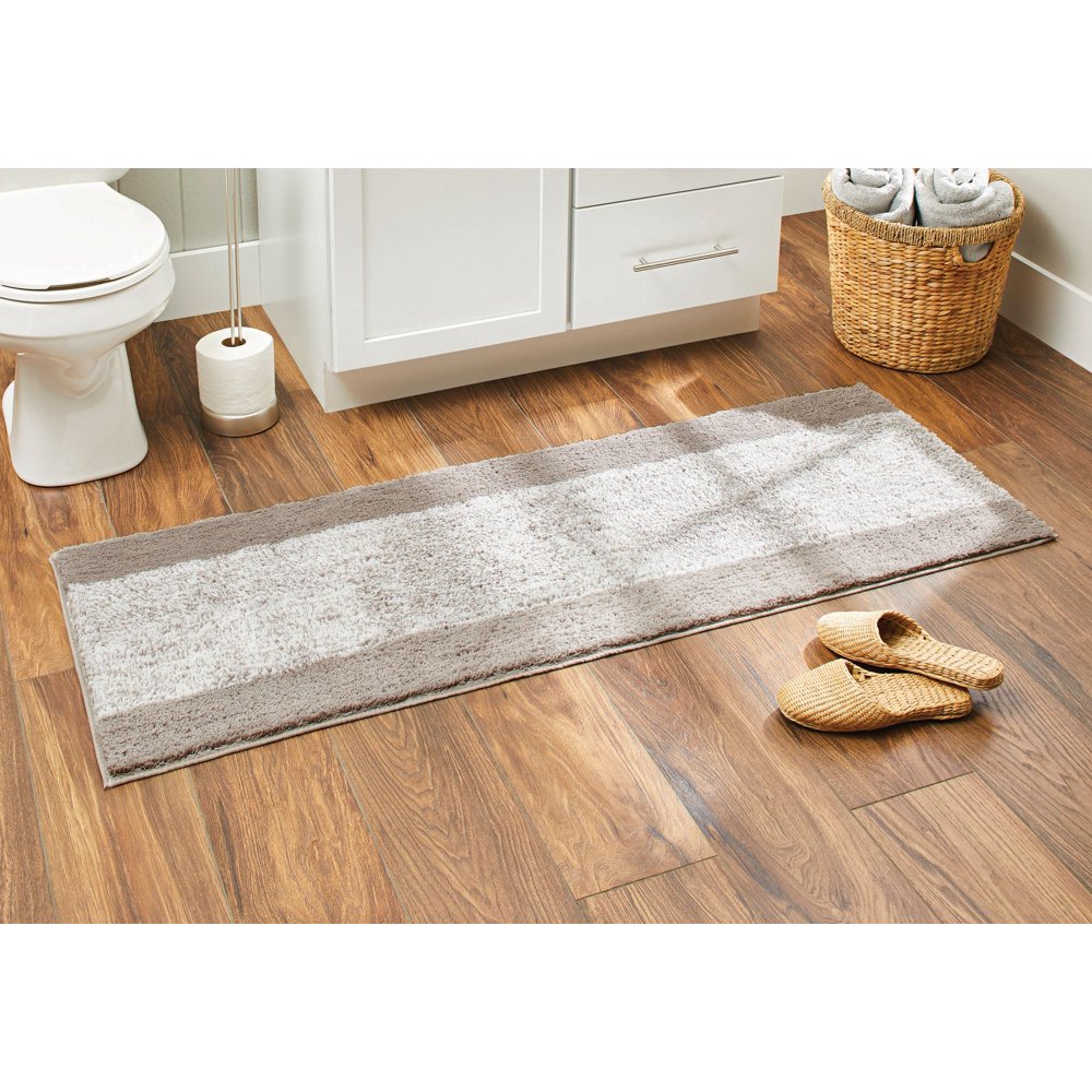 Better Homes & Gardens AntiSlip Runner Heather Stripe Bath Rug, 1 Each