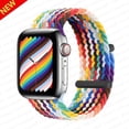 thumbnail image 1 of ALMNVO Compatible with Braided Solo Loop Apple Watch Band 44mm 40mm 45mm 38mm 42mm  41mm 49mm Ultra for Women Men, Elastic Band Nylon Wristbands Strap for iWatch Series 8 7 SE 6 5 4 3 2 1 Accessories, 1 of 11