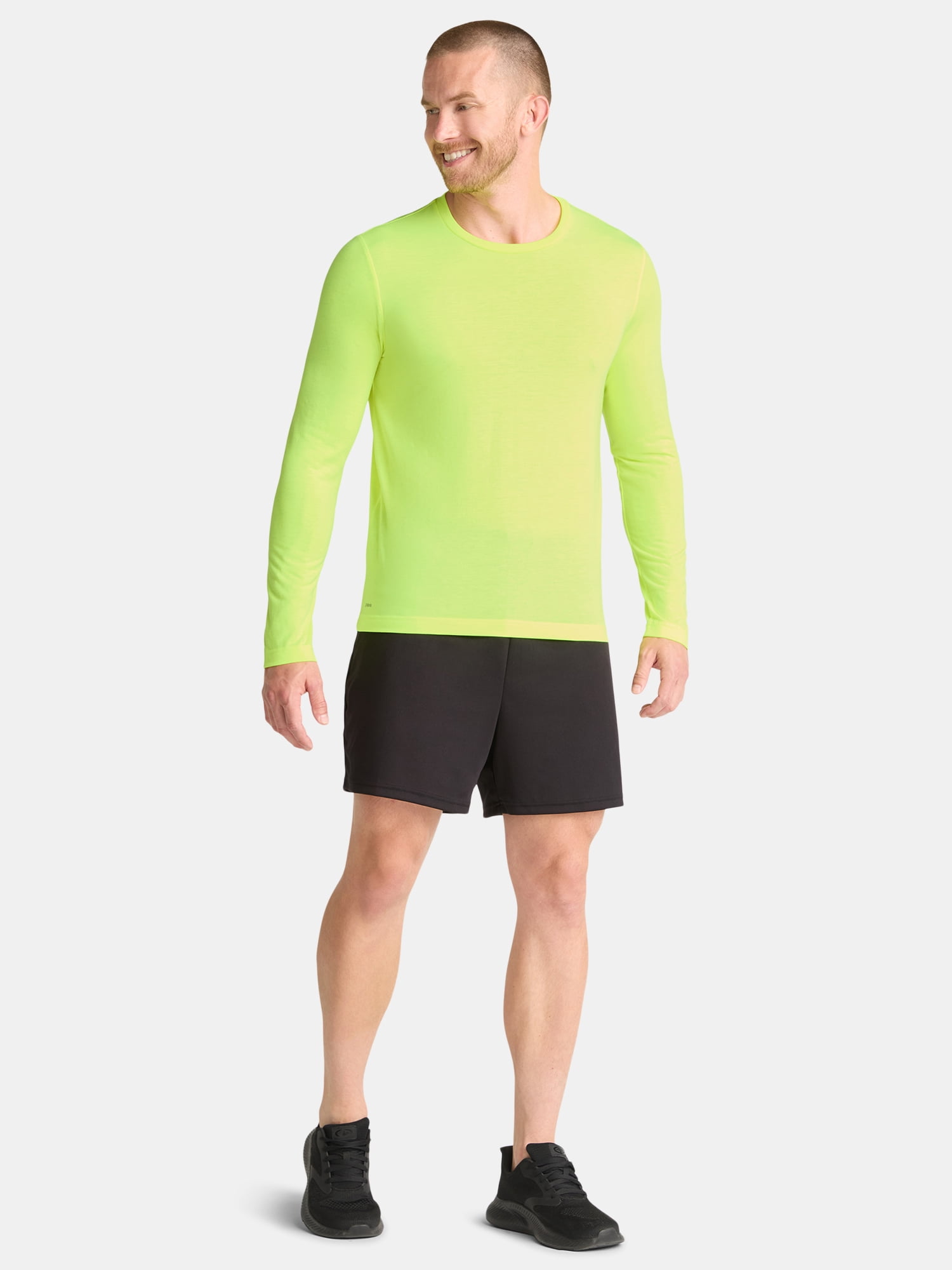 Athletic Works Men's and Big & Tall Men's Tri-Blend Tee with Long Sleeves, Sizes XS-4XLT