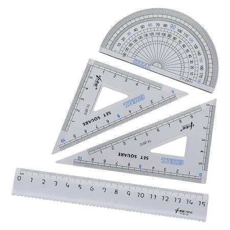 

Measuring Tool Set with Protractor 30/60 45 Triangle Ruler 15cm Straight Ruler