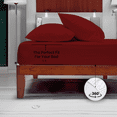 thumbnail image 4 of EASYCOT 4 Piece 800 Thread Count Ultra Soft Egyptian Cotton Bed Sheet Set 15" Inches Deep Pocket ,Wrinkle Resistant & Fade Resistant, Luxury Sheet Set - Burgundy, Queen, 4 of 7