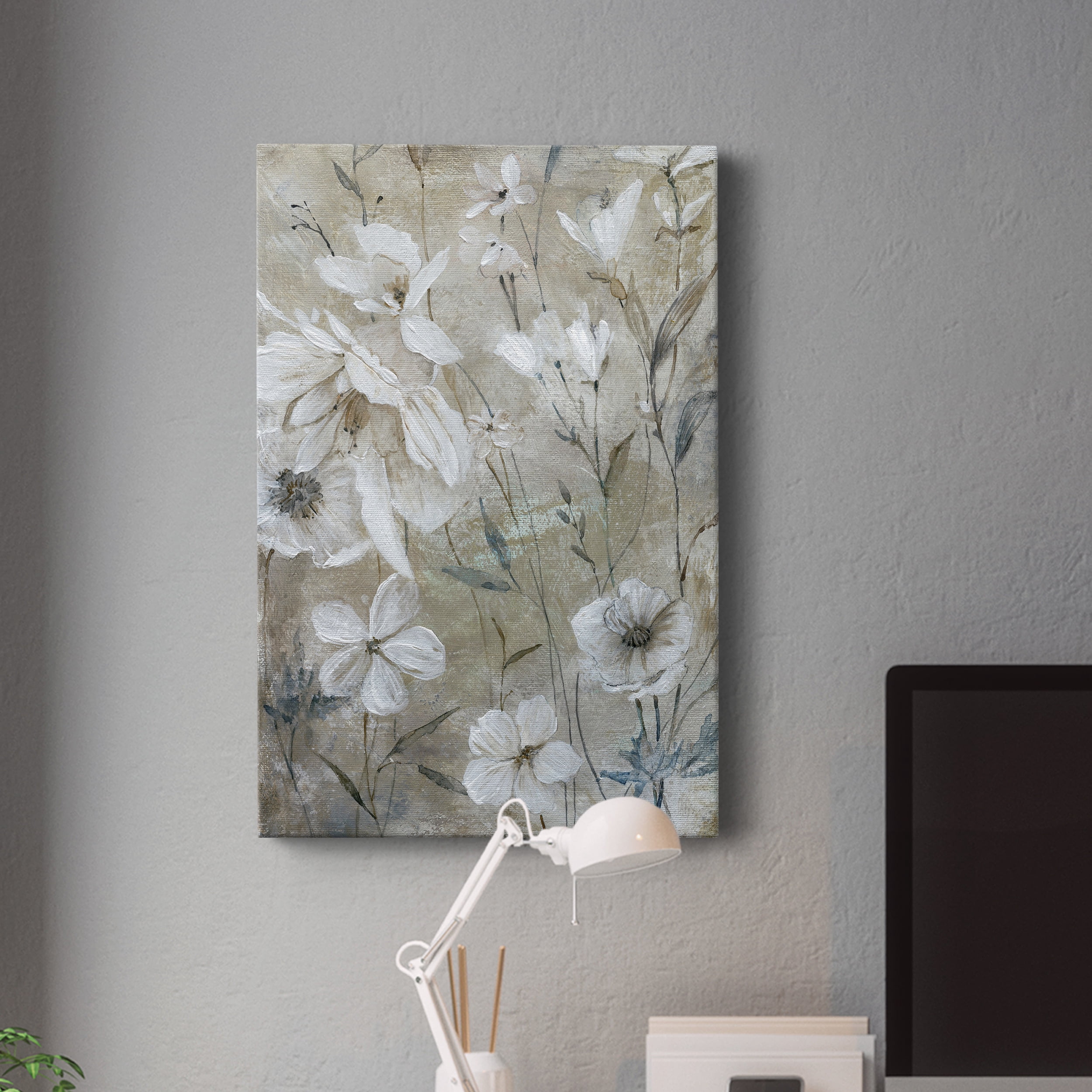 Wildflower Whites Premium Gallery Wrapped Canvas - Ready to Hang - 24 x 36