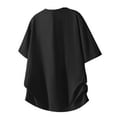 thumbnail image 3 of Mens Workout Shirts Short Sleeve Athletic Quick Dry Breathable Shirts Running Gym Crewneck T-Shirts Big and Tall Size M-5XL Black, 3 of 5