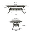 thumbnail image 4 of GDF Studio Betsys Outdoor Cast Aluminum Expandable Dining Table, Shiny Copper, 4 of 13