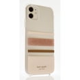 thumbnail image 2 of Kate Spade New York Flexible Hardshell Case for iPhone 12 and iPhone 12 Pro – Charlotte Stripe Rose Gold Foil, 2 of 5