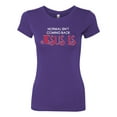 thumbnail image 3 of Wild Bobby, Normal Isn't Coming Back Jesus Is Inspirational/Christian Womens Slim Fit Junior Tee, Purple Rush, X-Large, 3 of 5