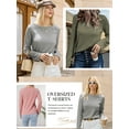 thumbnail image 5 of TEMOFON Tops for Women Long Sleeve Crew Neck Casual Tops Lightweight Knit Womens Shirts Solid Business Basic Tee XL, 5 of 8