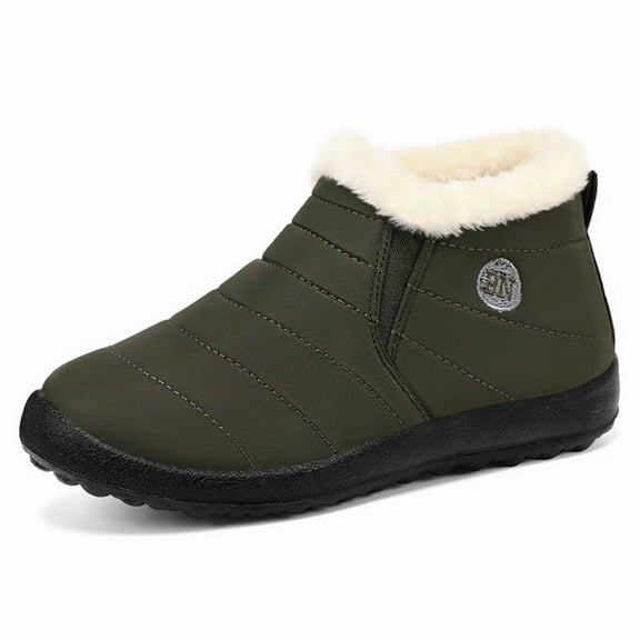 Xiaoxatg Women's Boots High Top Lined Warm Insulated Comfortable Boots for Cold Weather 10.5 Green