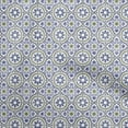 thumbnail image 1 of oneOone Cotton Silk White Fabric Asian Suzani Dress Material Fabric Print Fabric By The Yard 42 Inch Wide, 1 of 5