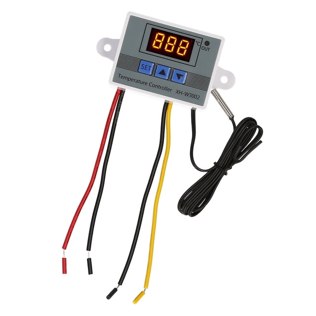 Electronic Temperature Controller, -50~110 degrees Celsius 24V 240W LED Display Thermostat Module Switch with Probe for Aquarium