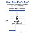 thumbnail image 5 of Avery Matte White Rectangle Cards, 2.5" x 3.5", 60ct, 5 of 8