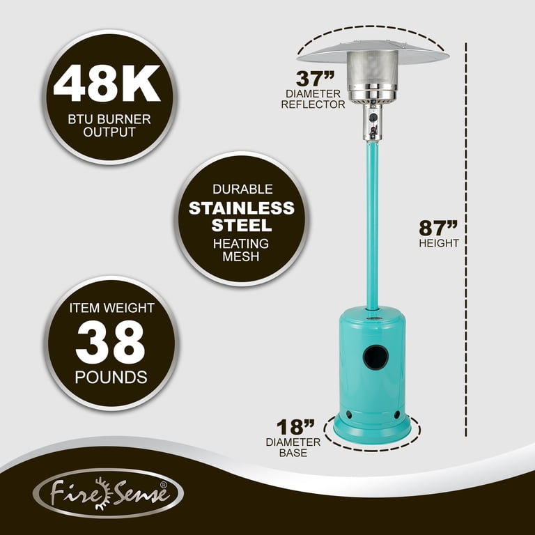 Aqua Blue 48,000 BTU Propane Patio Heater - Walmart.com